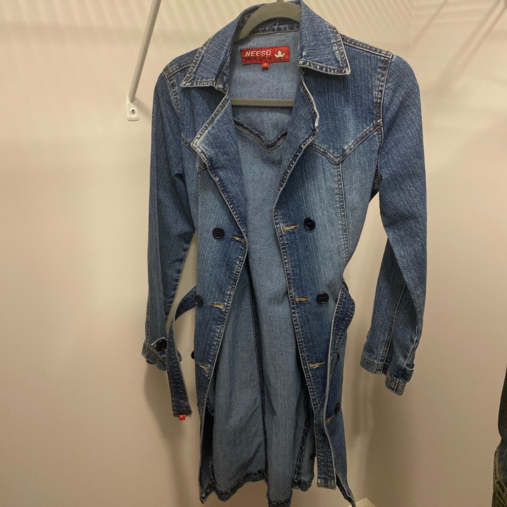 Y2K Neeso denim trench jacket